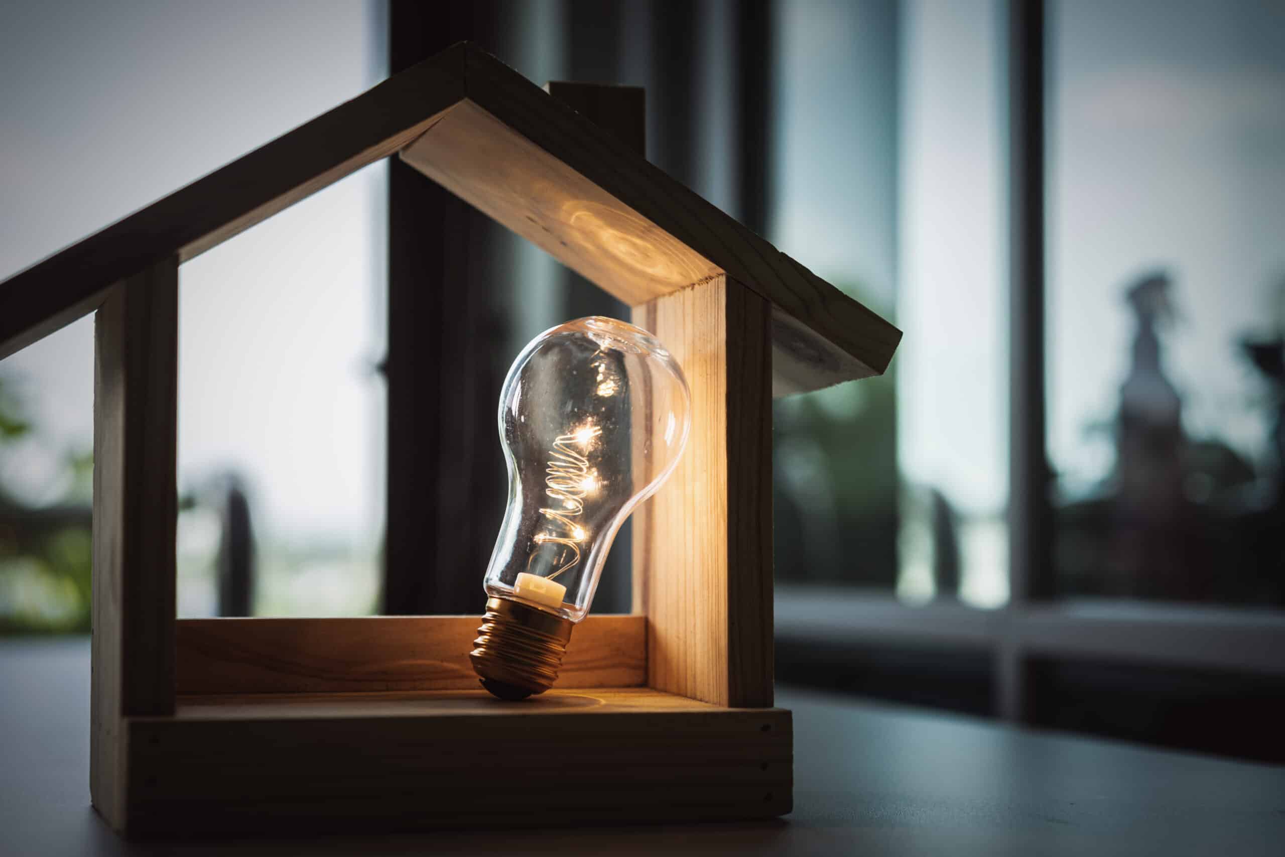 Ampoule et cadre en bois maison - la bellenergie